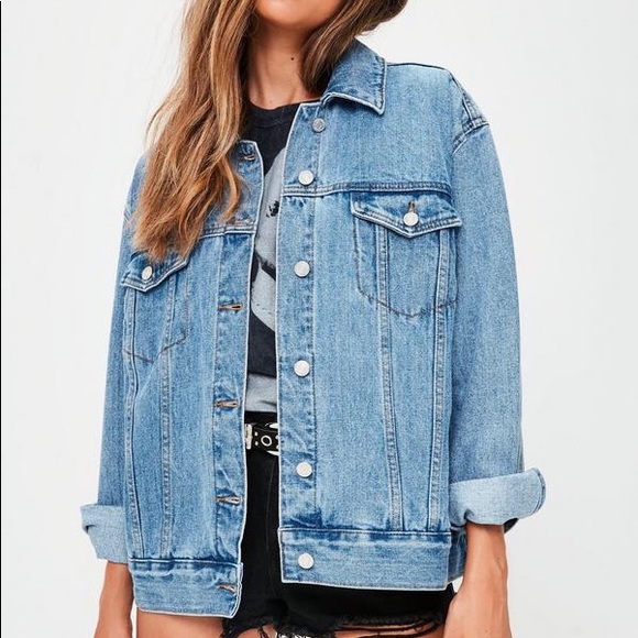 missguided oversized denim jacket